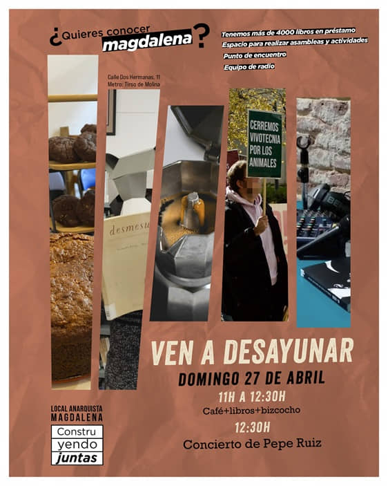¿Quieres conocer Magdalena? Ven el domingo 27 de abril a desayunar